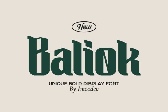 Baliok: A Modern Display Font for Impactful Design