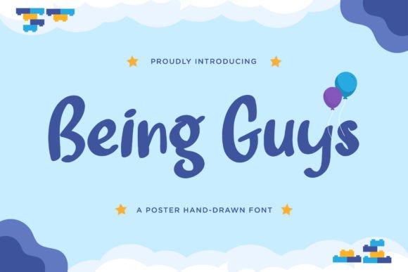 Being Guys: A Cute and Fun Hand-Drawn Display Poster Font for Kids-Themed Designs