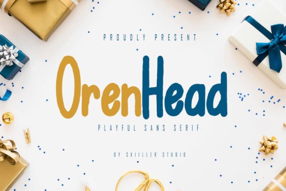 Orenhead: A Playful and Cool Display Font for Creative Projects