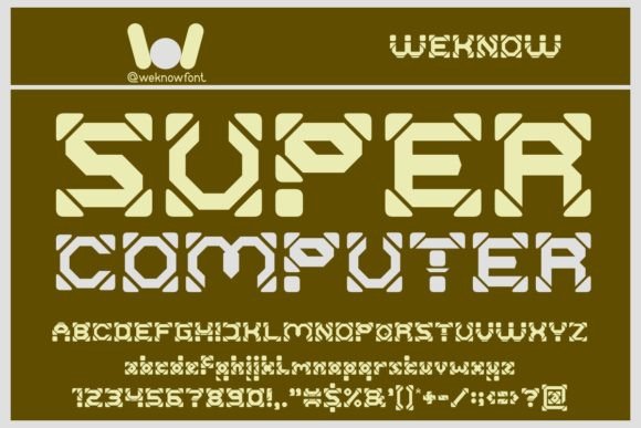 Super Computer: A Techno-Sci-Fi Display Font for Modern Design Needs